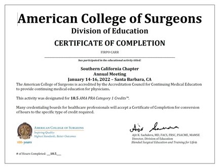ACS Certificate (FC Website)